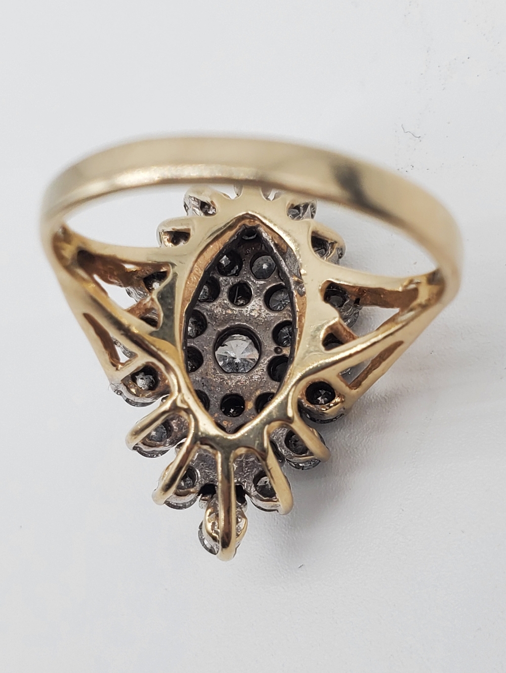 14k Solid Yellow Gold 3.60CTW Natural Diamond Vintage Ring - Picture 4 of 15